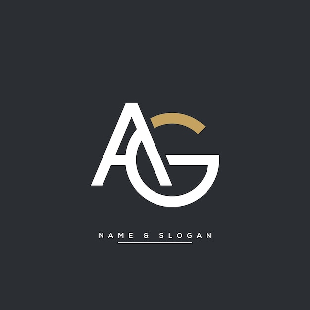 Абстрактные буквы AG GA AG Logo Monogram icon