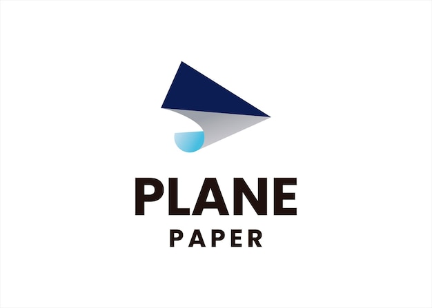 abstract air plane logo icon paper book concept