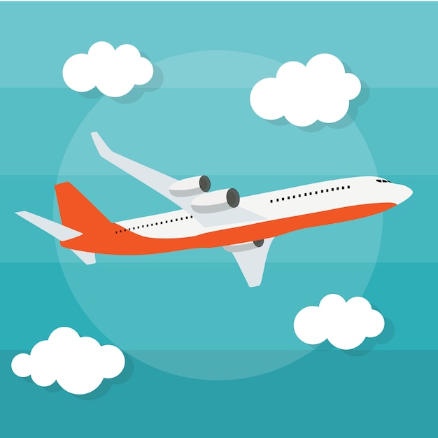 Vector abstract airplane background  illustration