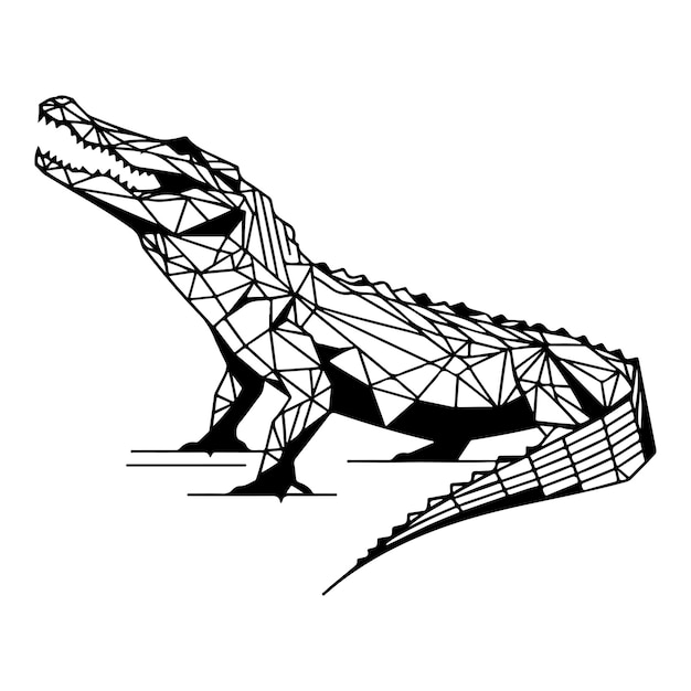 Vector abstract alligator_f