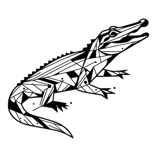 Vector abstract alligator_g