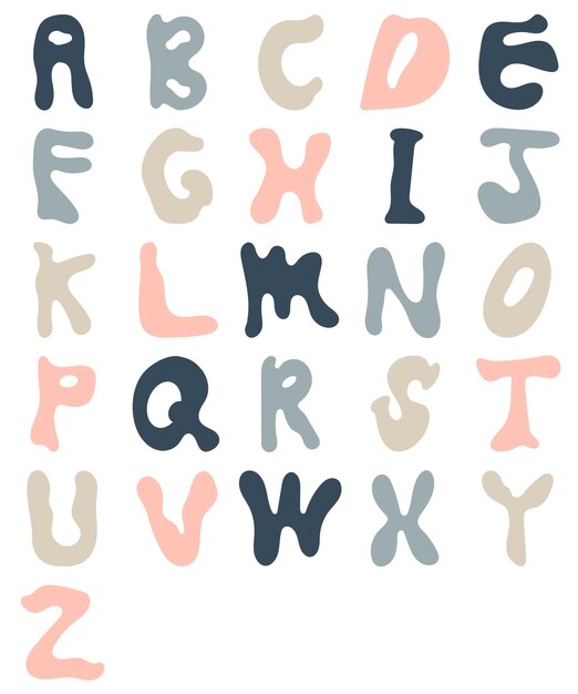 Vector abstract alphabet illustratie set