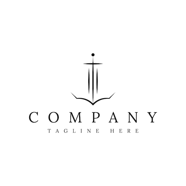 Abstract anchor logo design