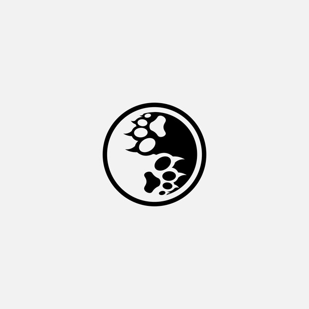 Vettore animale astratto orso yin yang logo icon ideas