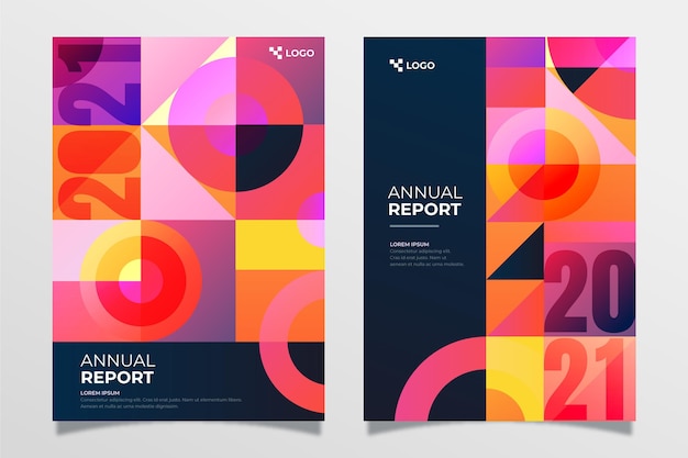 Abstract annual report 2020/2021 templates