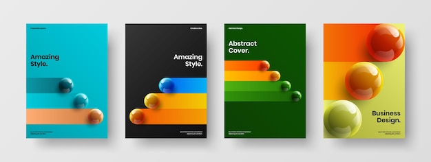 Abstract annual report A4 design vector concept composition