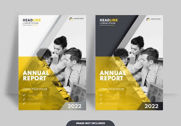 Vector abstract annual report cover template