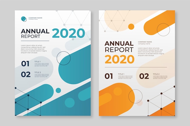 Abstract annual report template with