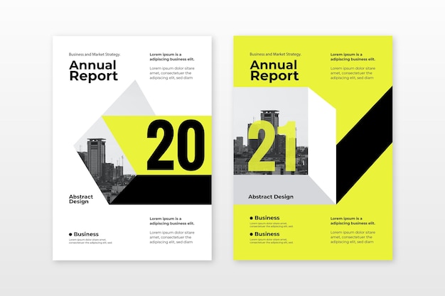 Abstract annual report templates