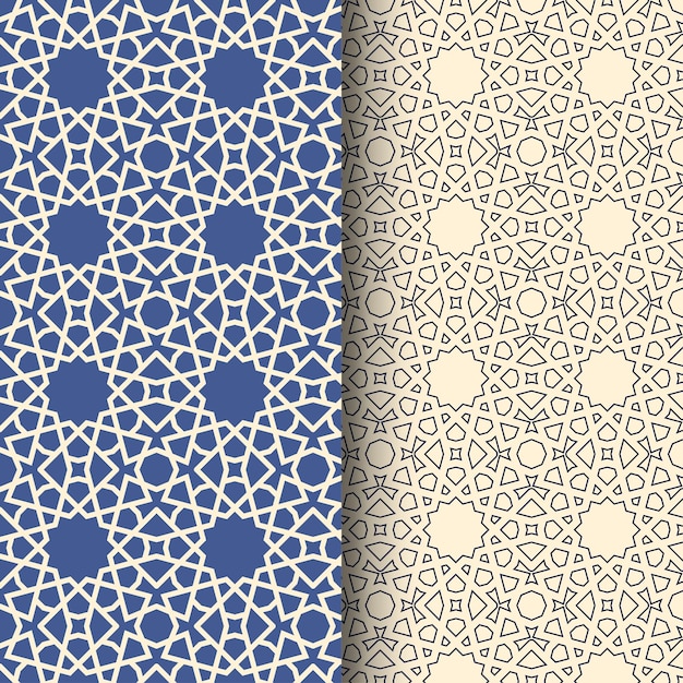 ベクトル 統計イスラム模様を使用した抽象的なアラビアの幾何学模様のデザイン