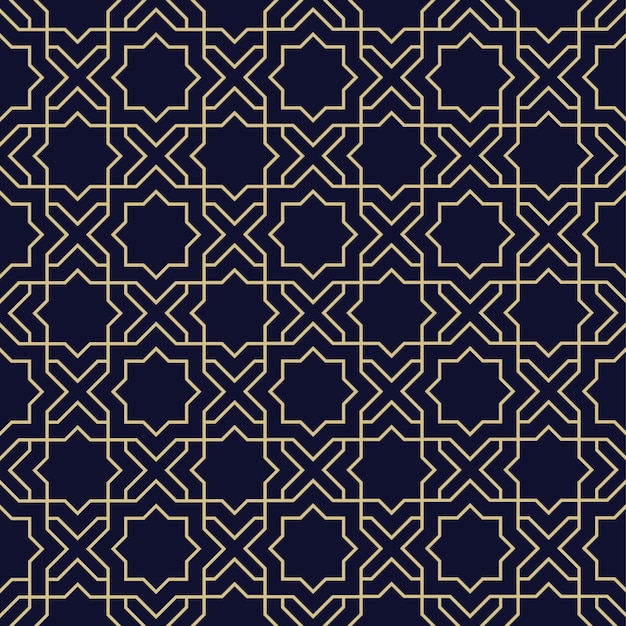 Abstract arabic seamless pattern with star