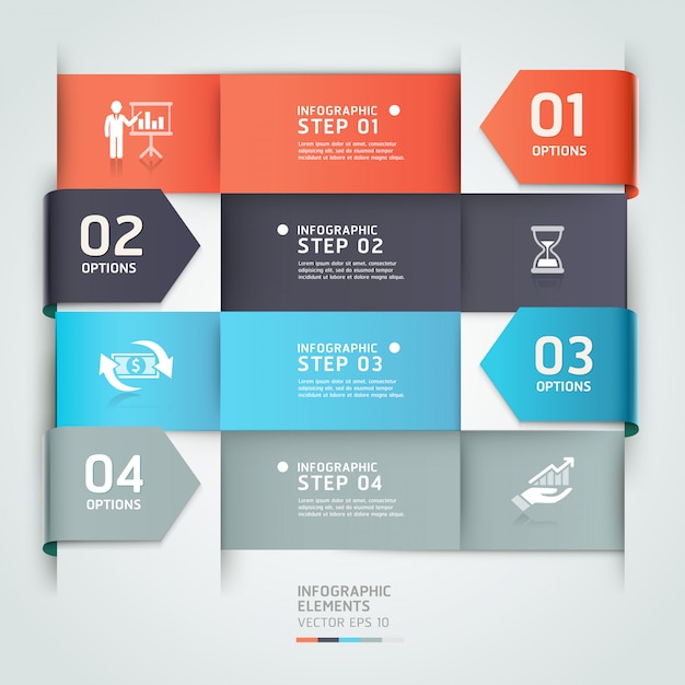 Abstract arrow business infographics template.