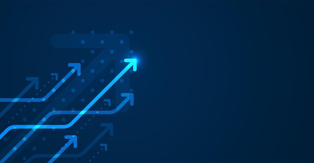 ベクトル 抽象的な矢印の方向。技術の背景。ビジネスの成長の概念