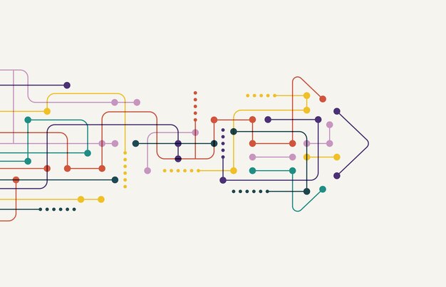 Абстрактное направление стрелки Технологический фон Высокая скорость Hitech