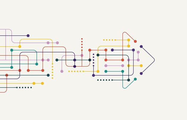 抽象的な矢印の方向 技術背景 高速 ハイテック
