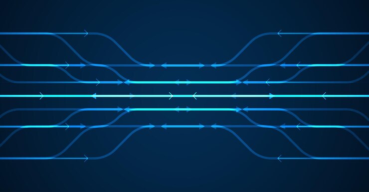 Vector abstract arrow direction technology background