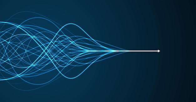 ベクトル 抽象的な矢印の方向。技術背景