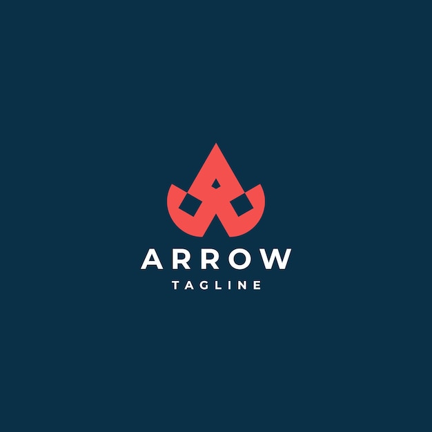 Abstract arrow logo design vector illustration