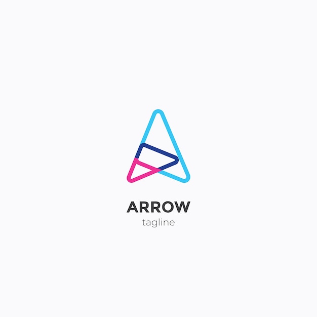 abstract arrow logo design