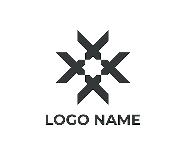 Abstract Arrow Logo Emblem Logo With Black Color Logo