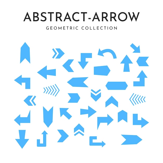 Vector abstract arrow set free vector collection