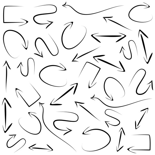 Abstract arrows on a white background