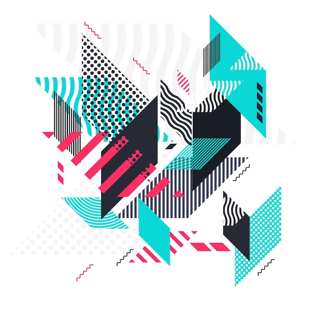 Vector abstract art background with geometric elements