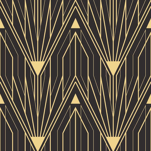 Vector abstract art deco naadloos modern tegelspatroon