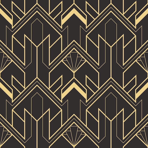 Abstract art deco naadloos modern tegelspatroon