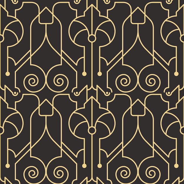 Abstract art deco seamless modern tiles pattern