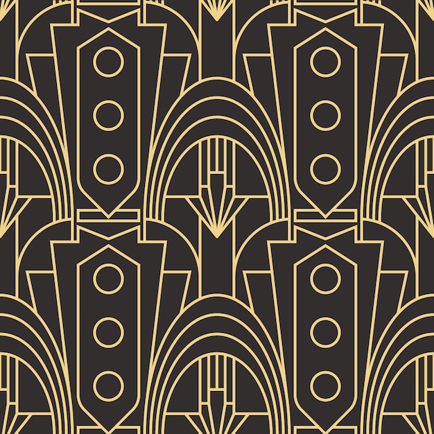 Abstract art deco seamless modern tiles pattern