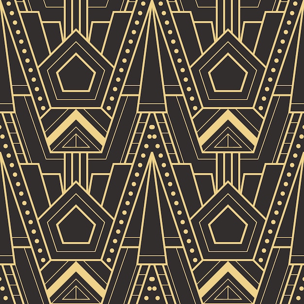 Abstract art deco seamless modern tiles pattern