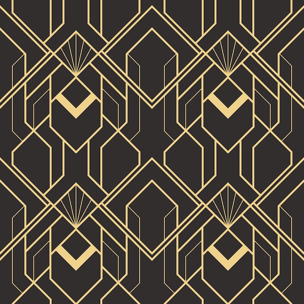 Abstract art deco seamless modern tiles pattern