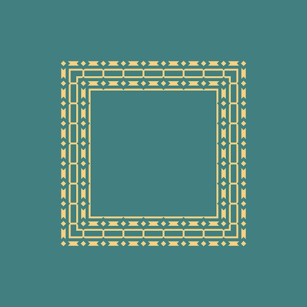 Vector abstract art decorative square ornamental pattern frame