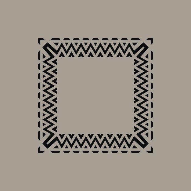 abstract art decorative square ornamental pattern frame