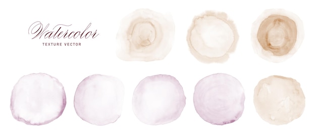 Vector abstract art elements of pastel watercolor stains