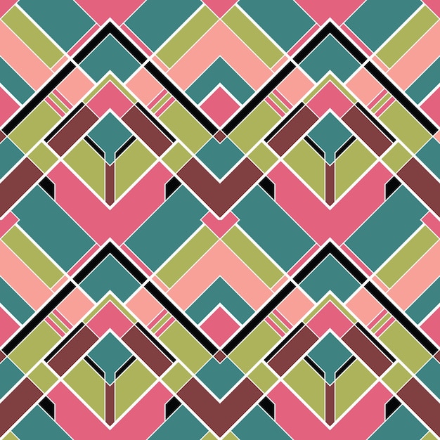 Abstract art geometric seamless pattern