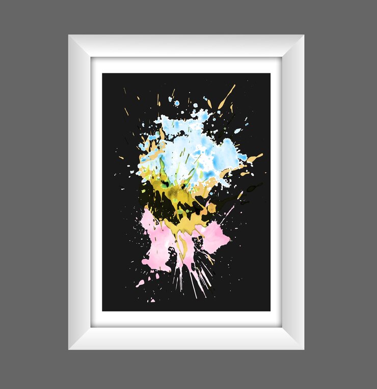 Vector abstract art the idea of wall design painting with a colorful combination of colors for the interior of a bedroom office room