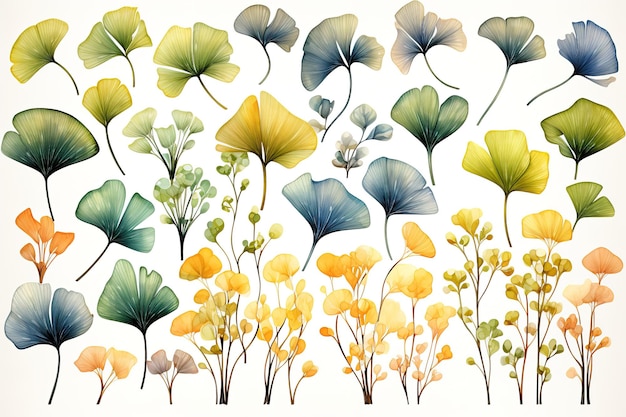 Абстрактное искусство Растения цветы золотое зерно От руки Холст, масло Кисть