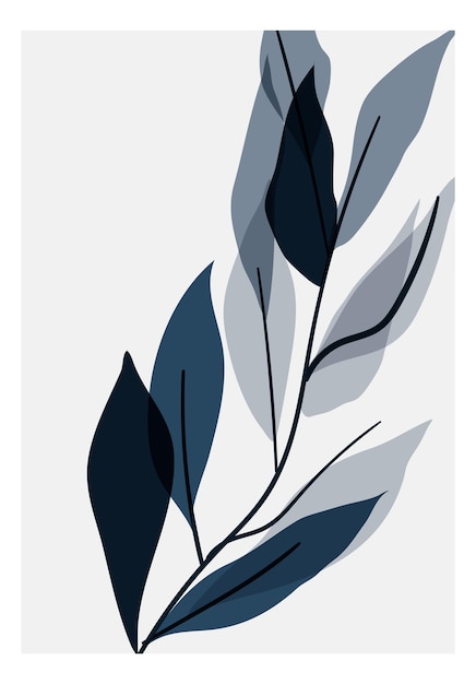 추상 예술 열대 잎 배경  ⁇ 터 벽 예술 디자인과 수채화 예술 텍스처