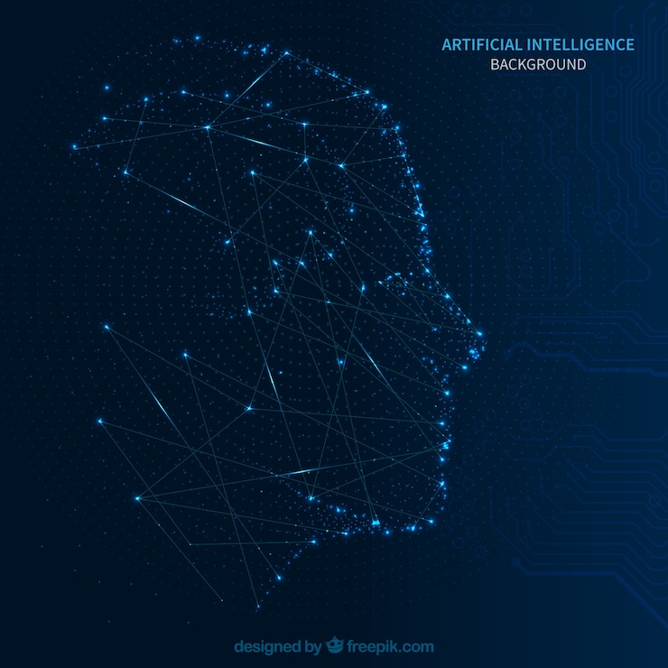 Vector abstract artificial intelligence background