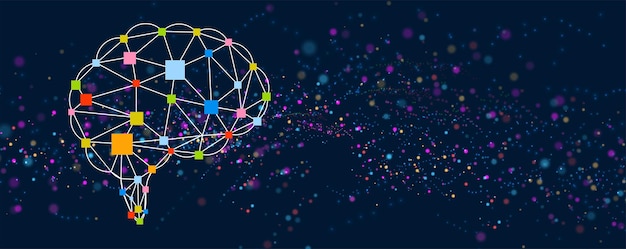 abstract artificial intelligence cloud computing machine learning technology web background virtual concept futuristic background