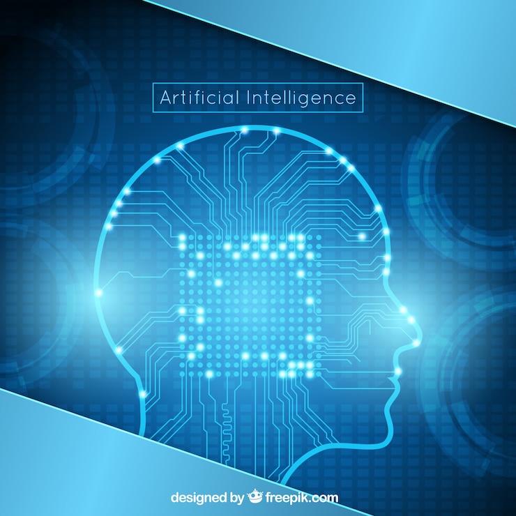 Vector abstract artificial intelligence template