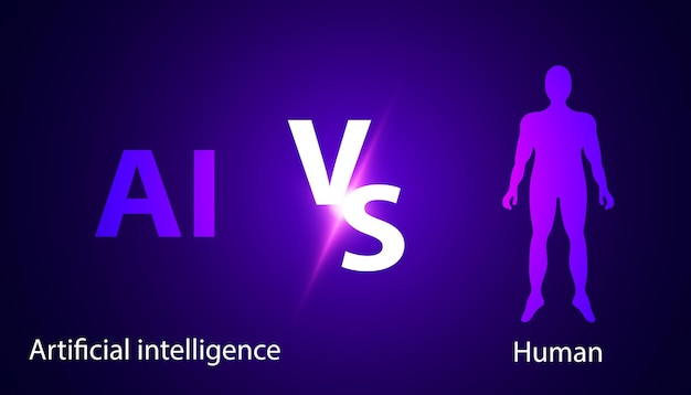 Intelligenza artificiale astratta vs umani ai contro concetto di analogia umana sostituzioni ai