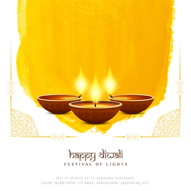 Abstract artistic happy diwali decorative background