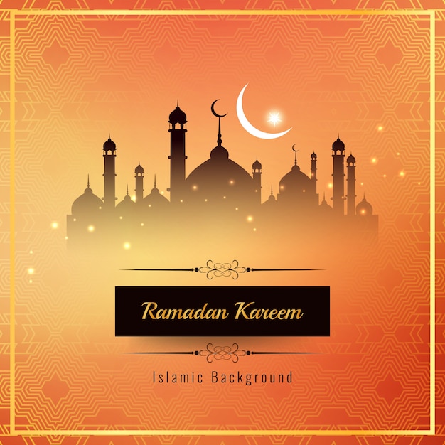 Fondo religioso artistico astratto di ramadan kareem