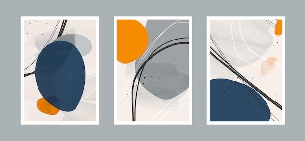 Abstract arts background with different shapes for wall decoration postcard or brochure cover