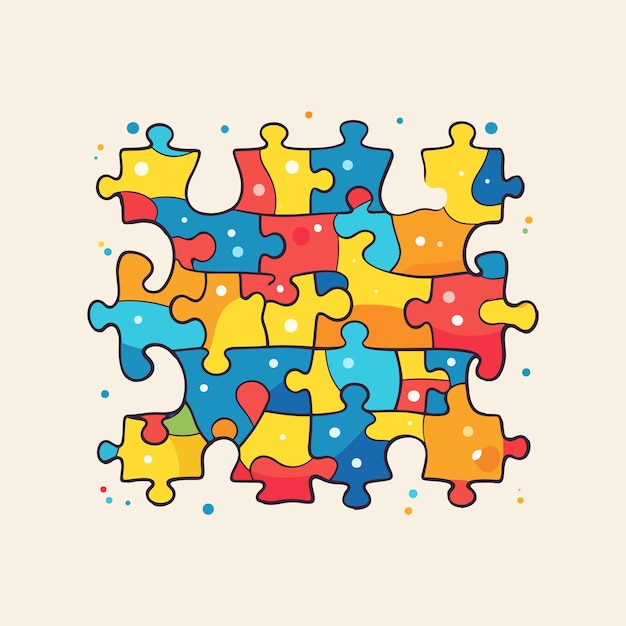 abstract autism puzzle background