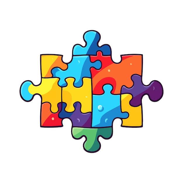 추상적인 자폐증 퍼즐 배경