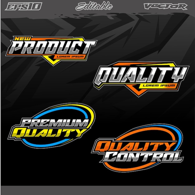 Abstract automotive racing decal and sticker template